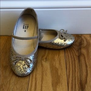 Baby Gap Gold Glitter Ballet Slippers Sz 8